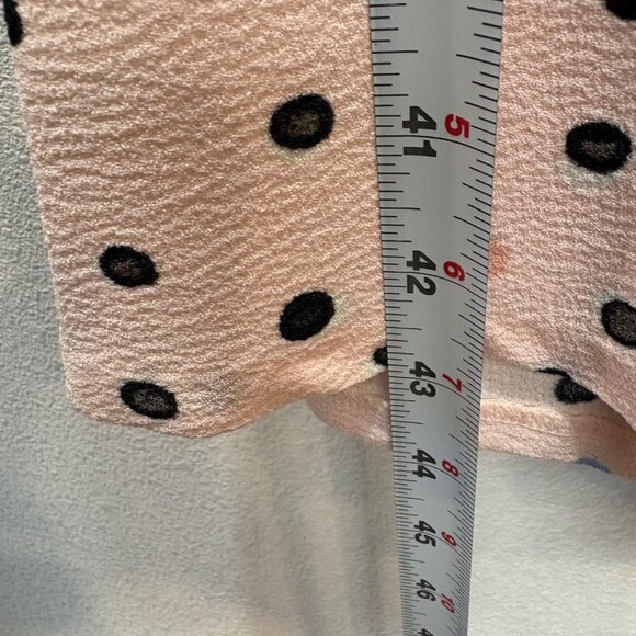 Elle Polka Dot Sleeveless Pink Midi Dress W/ Belt Size 16 - Picture 5 of 9